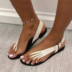 Women's Flat Sandals with Side Cutouts 65941562C