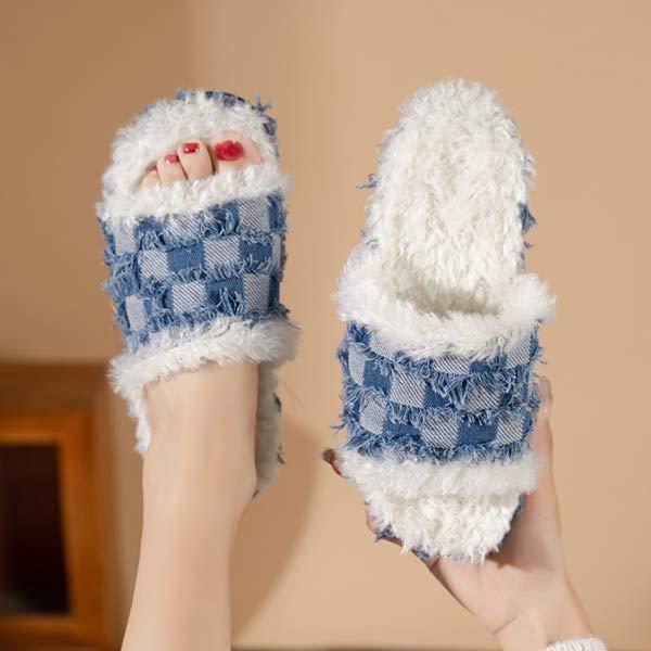 Women's Thick Sole Cotton Slippers for Indoor Home Use 01670115C