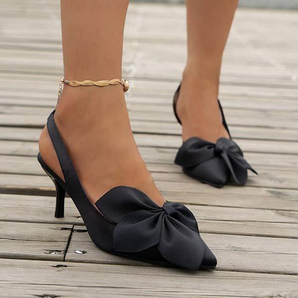 Women's Pointed-Toe High Heel Sandals with Bow Detail 22821169C