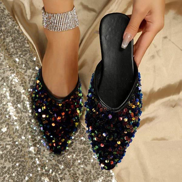 Women's Glittery Luxury Casual Slippers 30547133C