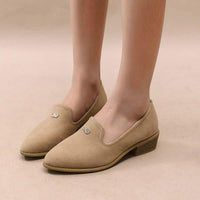 Women's Pointed Toe Casual Low Heel Loafers 39155979C