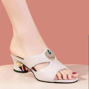 Women's High Heel Chunky Elegant Sandals 97717502C