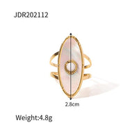 Women's Retro Adjustable Gold Natural Stone Ring 30637942S