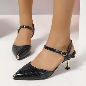 Women's Fashion Pointed Toe Metal Stiletto Fashion Sandals 79040839S
