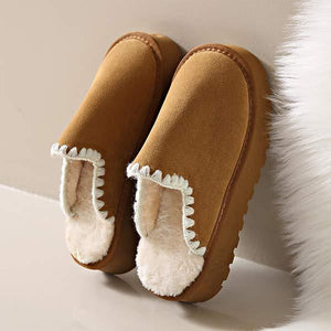 Women's Fleece-Lined Thickened Flat Bottom Non-Slip Snow Boots 03291641C