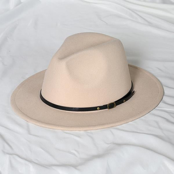 Belt Buckle Thickened Wool Retro Top Hat 40188701C