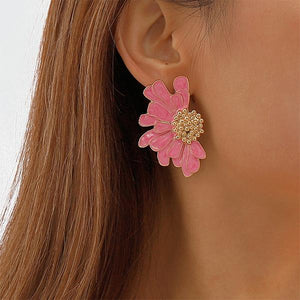 Retro Alloy Flower Pattern Stud Earrings 28753775S