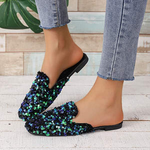 Women's Fashion Square Toe Low Heel Sandals 71394477C