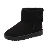 Women's Flat Knitted Cuff Snow Boots 13071625C