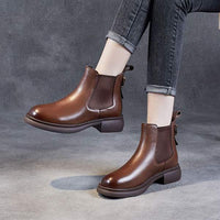 Women'S Round Toe Vintage Chelsea Boots 20506796C