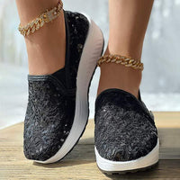 Women'S Breathable Platform Lace Sequin Hollow Casual Shoes 59469723C