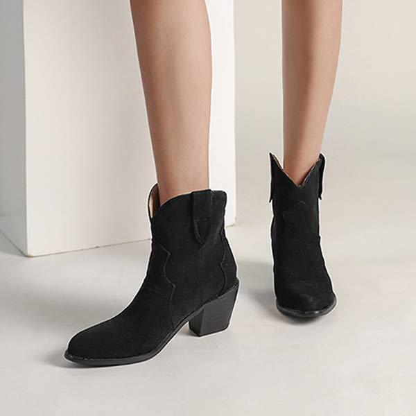 Women's Fashion High Heel Suede Over-the-Knee Boots with Low Shaft 02439629C