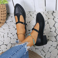 Women's Casual T-Buckle Thick Heel Medium Heel Shoes 46838060S