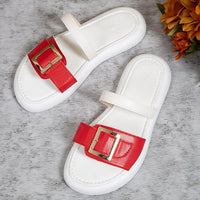 Women's Casual Color Block Flat Slippers 94775376S