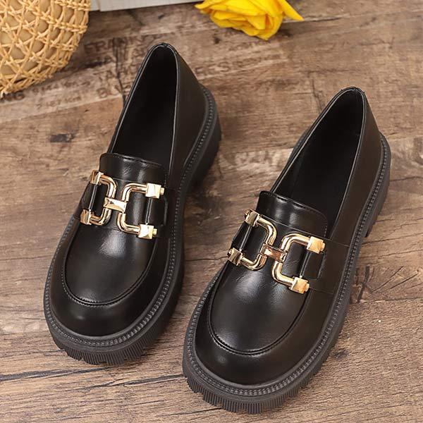 Women's Loafers with Metal Buckle 88500399C