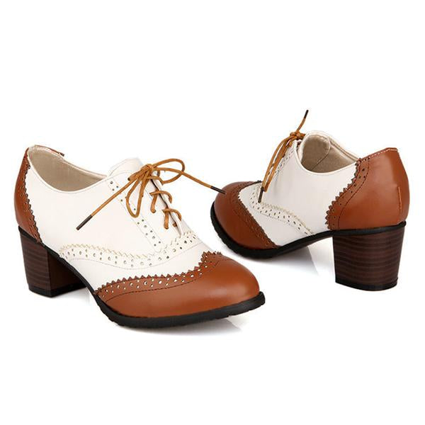 Women's Retro Thick Heel Strappy High Heel Shoes 05315081C