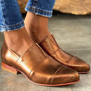 Women's Low Heel Pointed-Toe Slip-On Casual Flats 37168589C