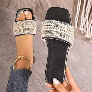 Women's Flat Beaded Sandals 36538621C