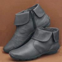 Women's Round Toe Soft Sole Cuffed Martin Boots 09323200C