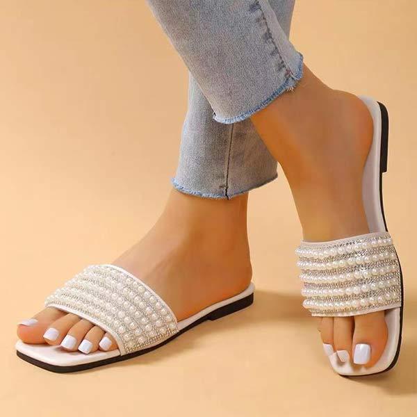 Women's Flat Beaded Sandals 68311537C