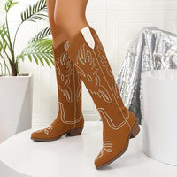 Women's Vintage Embroidered Long Cowboy Boots 41116255S