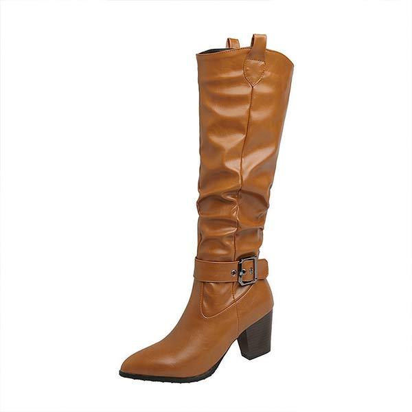 Women's Chunky Heel Over-the-Knee Boots 28565893C