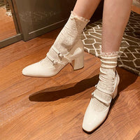 Women's Retro Double Buckle Chunky Heel Mary Jane Shoes 54968828C