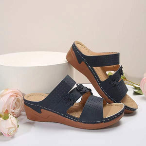 Women's Retro Casual Floral Wedge Sandals 16451395C