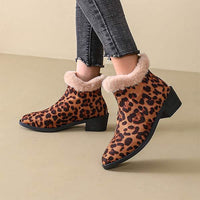 Women's Leopard Print Fashion Snow Boots 05496161C