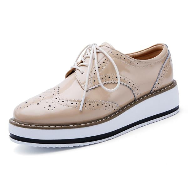 Women's Casual Engraved Platform Lace-up Brogues 28665080S