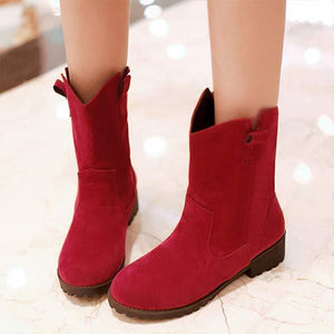 Women's Stylish Low-Heel Casual Short Boots 92074377C