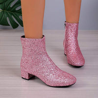 Women's Stylish Mid-Heel Fashion Boots 85099336C