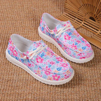 Women's Casual Flat Flower Print Canvas Shoes 37956209S