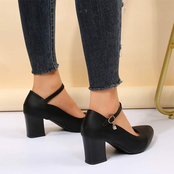 Women'S Pointed Toe Chunky Heel Shoes 01089157C