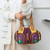 Retro Stitching Fashion Rhinestone Handbag Cross Body Bag 65318348S