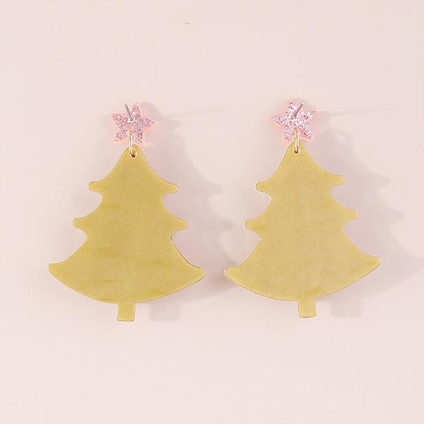 Stylish Acrylic Christmas Tree Earrings 26231619S