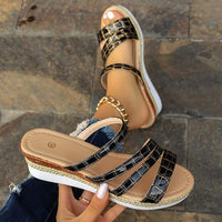 Women's Fashionable Cross Wedge Sandals 37372682S