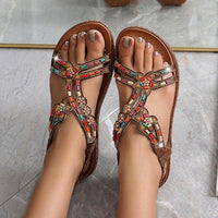Women's Fashion Beaded Rhinestone Sandals 25623765C