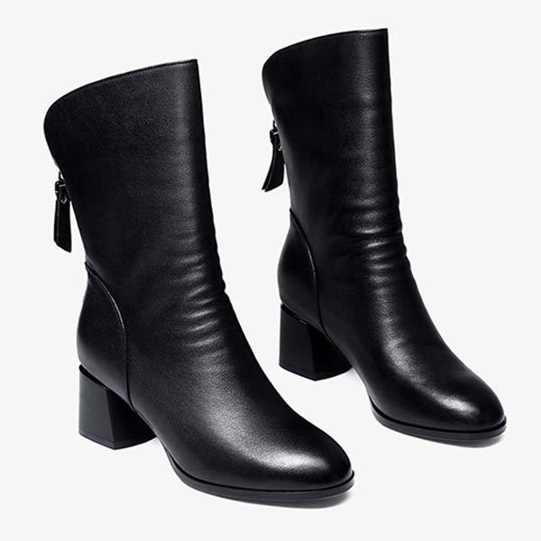 Women's Mid-Calf Fashion Boots with Medium Heel 34692615C