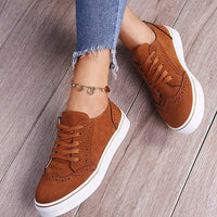 Women's Thick Sole Lace-Up Casual Shoes 12351139C