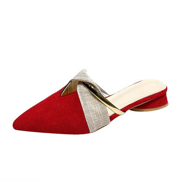 Women's Stylish Pointed Toe Casual Half Slippers 93863955S
