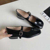 Women's Vintage Split-Toe Buckle Mary Jane Shoes 28247222S