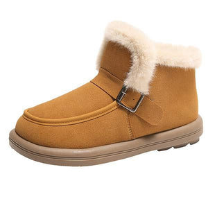 Women's Slip-On Fleece-Lined Thick Cotton Boots 50078480C