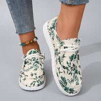 Women's Flat Casual Breathable Printed Canvas Shoes 70503503S