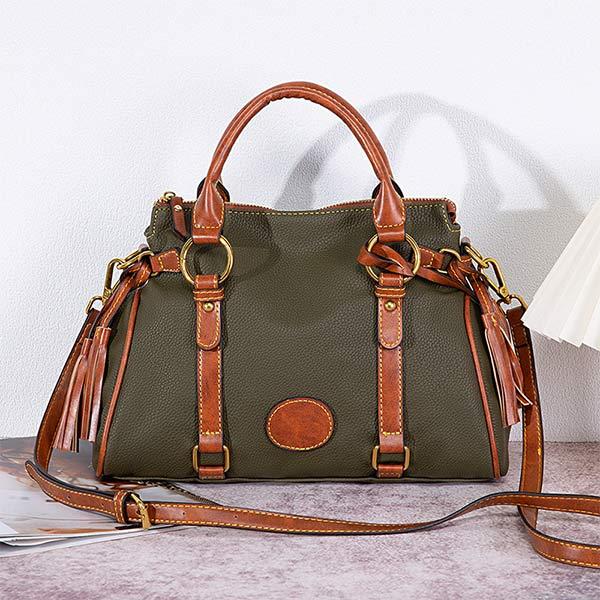 Retro Color-Block Handbag & Crossbody Bag 21114394C