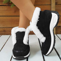 Women's Fleece-Lined Snow Boots with Air Cushion Outsole 78800265C