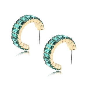 Simple Multicolor Glass Diamond Stud Earrings 95688648C
