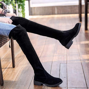 Women's Stretch Chunky Heel Over-the-Knee Boots 90203238C