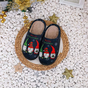 Cozy Christmas Gnome Cotton Slippers for Home Comfort 86873942C