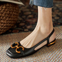 Women's Vintage Horsebit Breathable Low Heel Sandals 90992507S